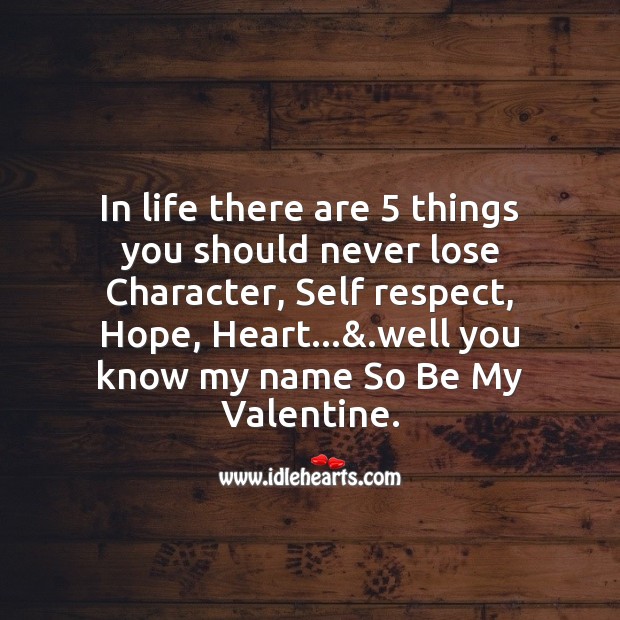 5 things you should never lose Respect Quotes Image