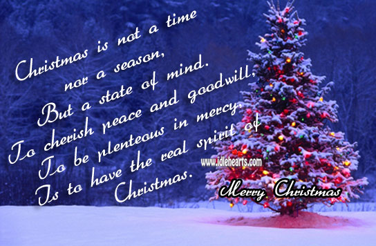The real spirit of christmas. Christmas Quotes Image