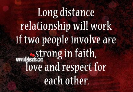 Long distance relationship will work if two people Image