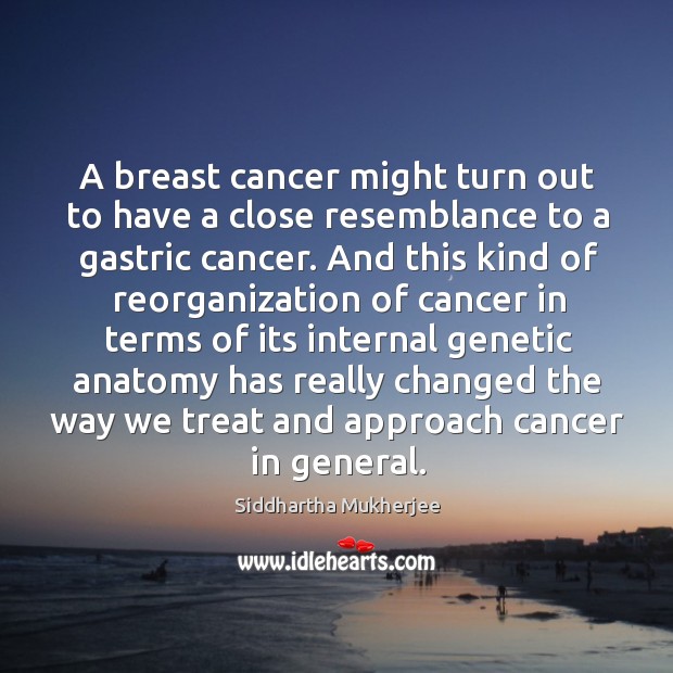 A breast cancer might turn out to have a close resemblance to Image