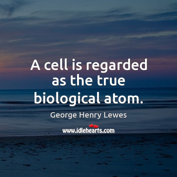 A cell is regarded as the true biological atom. Image