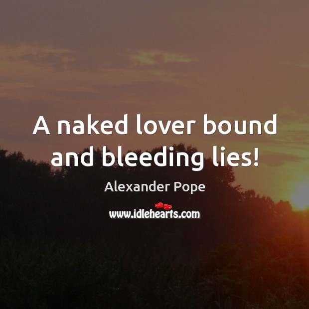 A naked lover bound and bleeding lies! Image