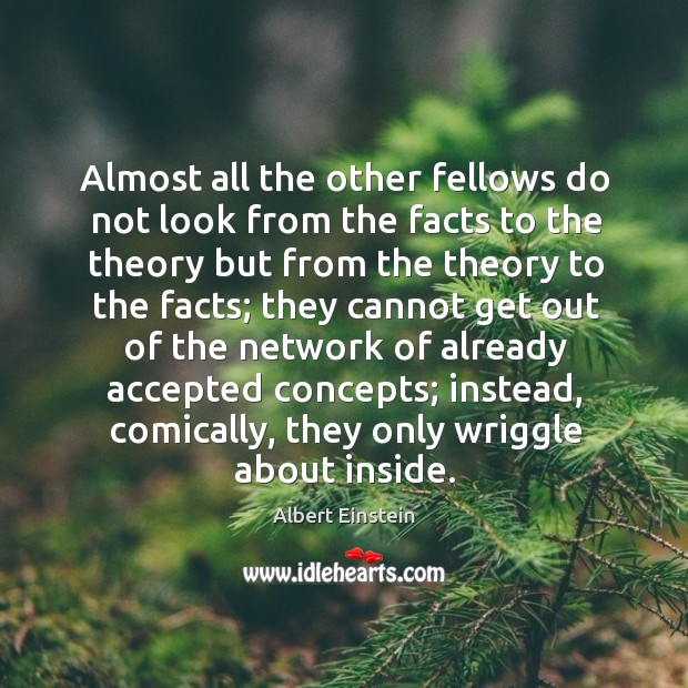 Almost all the other fellows do not look from the facts to Albert Einstein Picture Quote