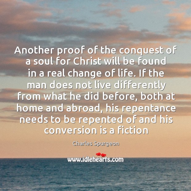 Another proof of the conquest of a soul for Christ will be Image