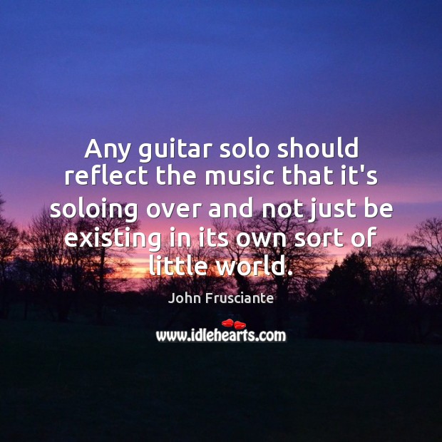 Any guitar solo should reflect the music that it’s soloing over and Image