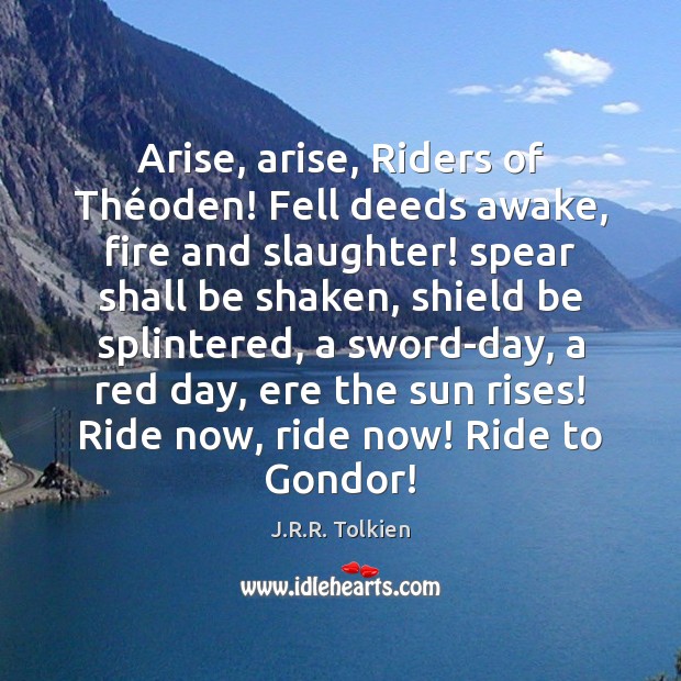 arise arise riders of theoden