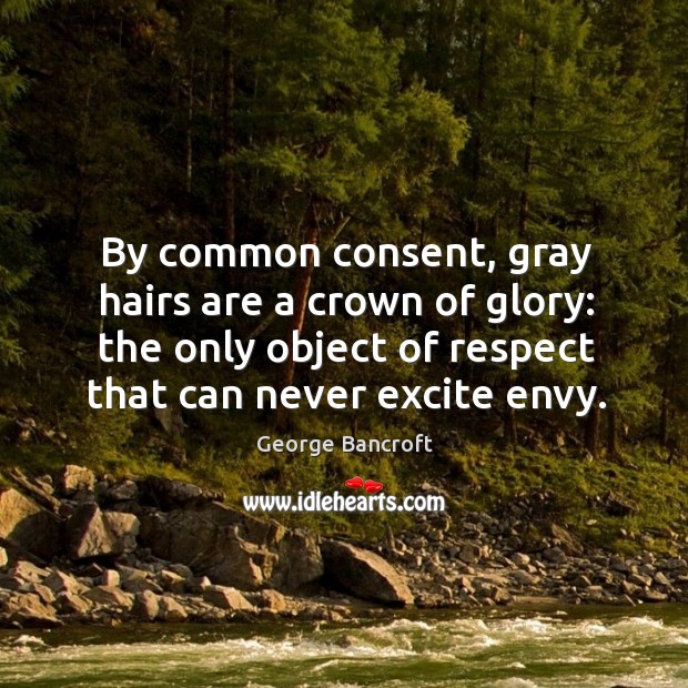 By common consent, gray hairs are a crown of glory: the only Respect Quotes Image