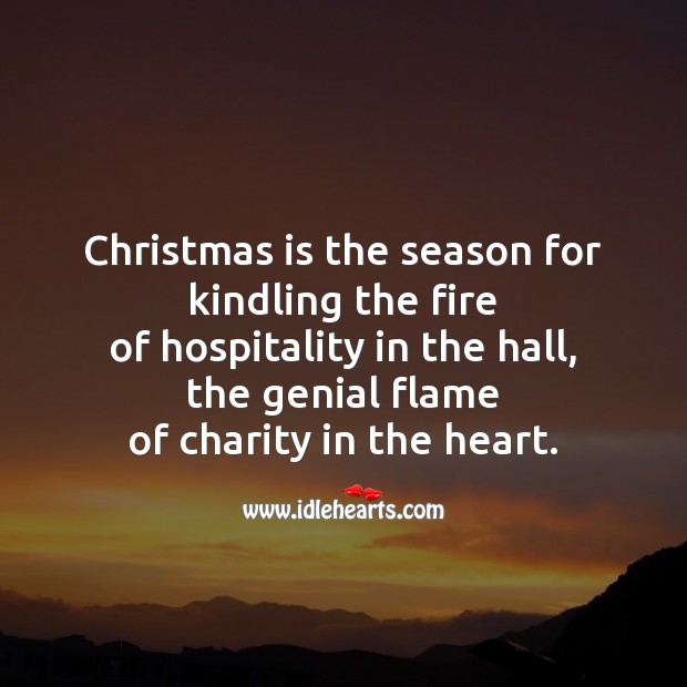 Christmas is the season for kindling Christmas Quotes Image
