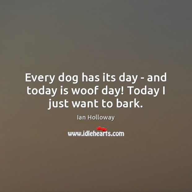 a dog will always get its day
