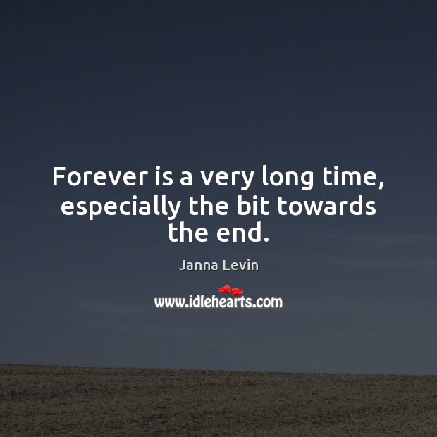 Forever is a very long time, especially the bit towards the end. Janna Levin Picture Quote