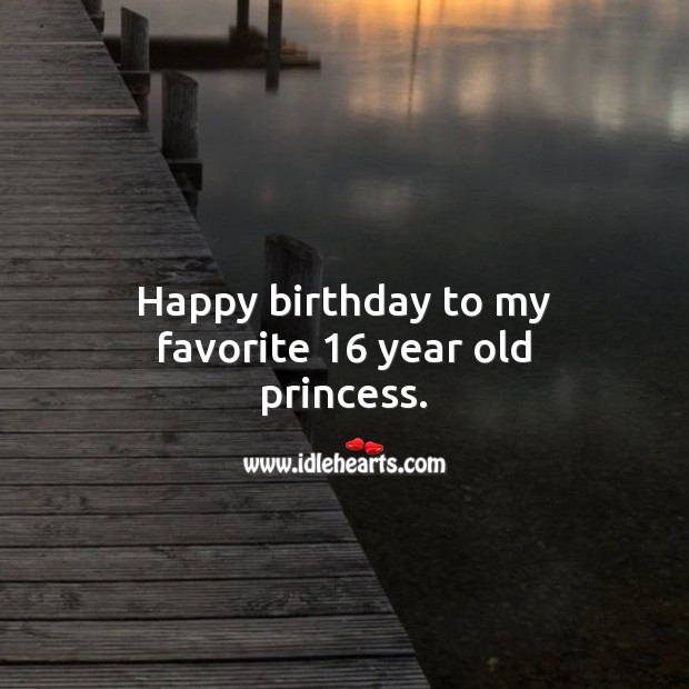 Happy birthday to my favorite 16 year old princess. Happy Birthday Messages Image