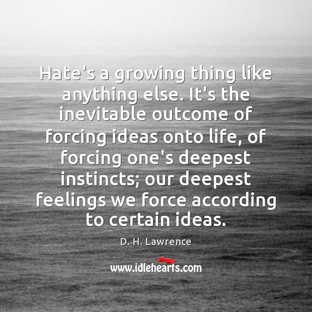 Hate’s a growing thing like anything else. It’s the inevitable outcome of Image