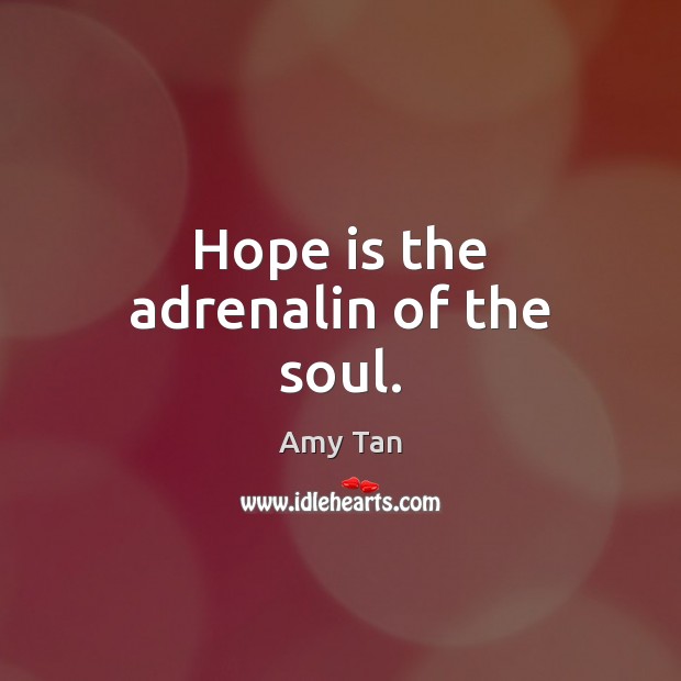 Hope is the adrenalin of the soul. Hope Quotes Image