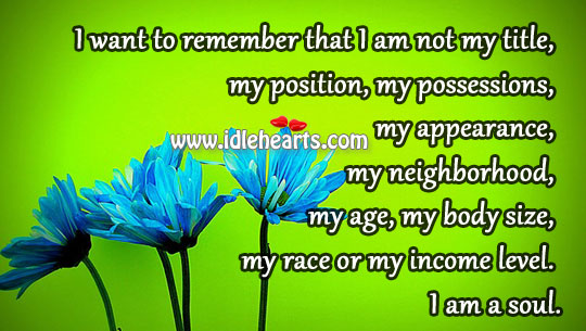 I want to remember that I am not my title Income Quotes Image