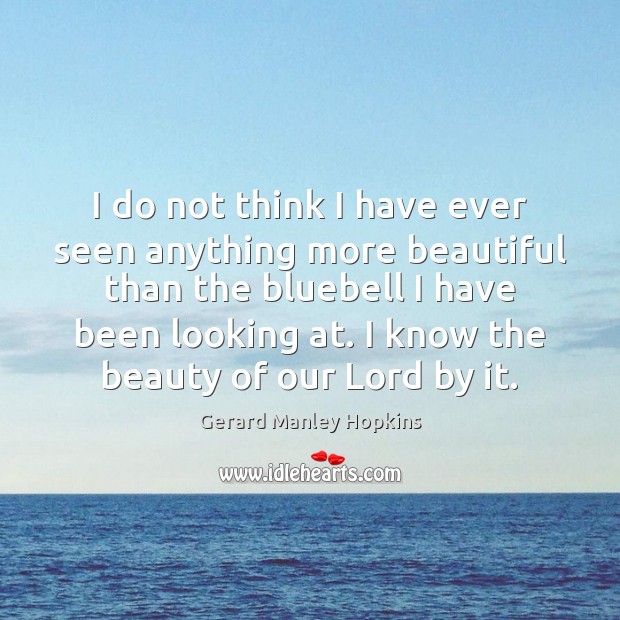 I do not think I have ever seen anything more beautiful than Gerard Manley Hopkins Picture Quote