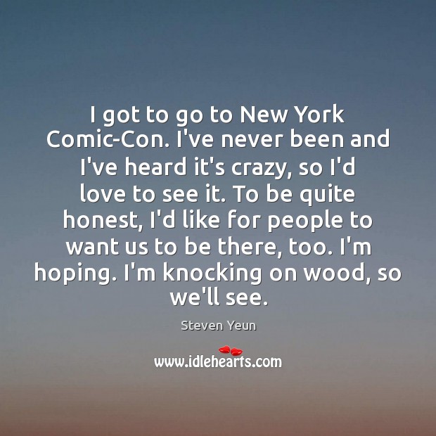 I got to go to New York Comic-Con. I’ve never been and Image