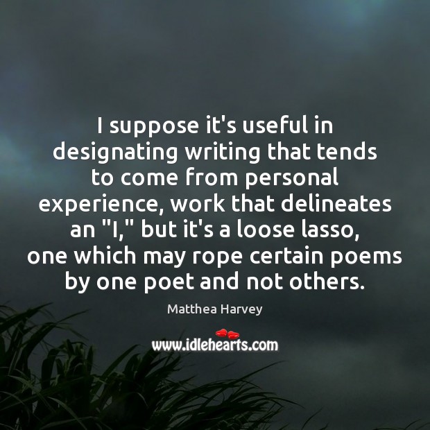 I suppose it’s useful in designating writing that tends to come from Image