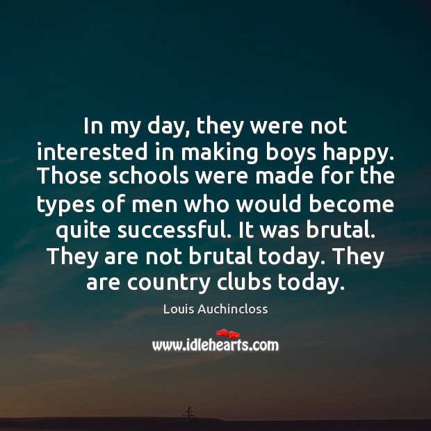 In my day, they were not interested in making boys happy. Those Image