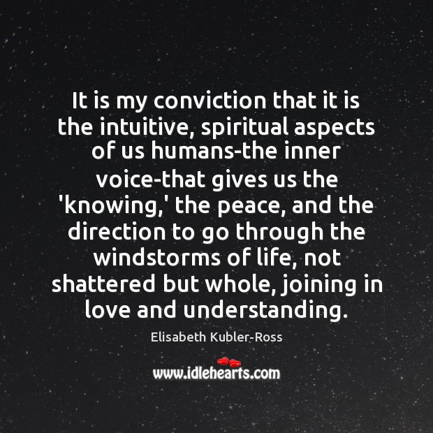 It is my conviction that it is the intuitive, spiritual aspects of Understanding Quotes Image