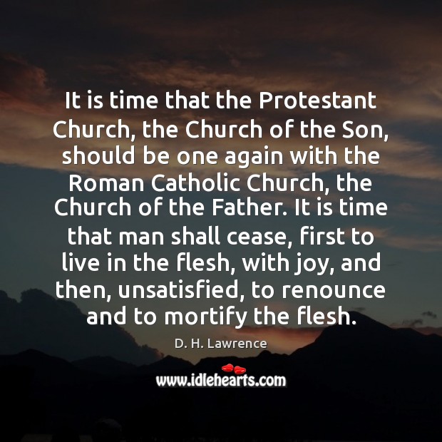 It is time that the Protestant Church, the Church of the Son, Image