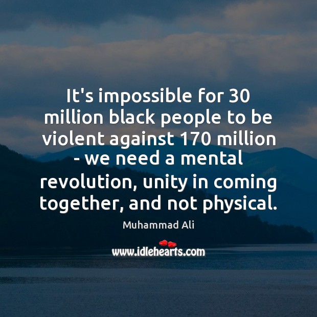 It’s impossible for 30 million black people to be violent against 170 million – Image