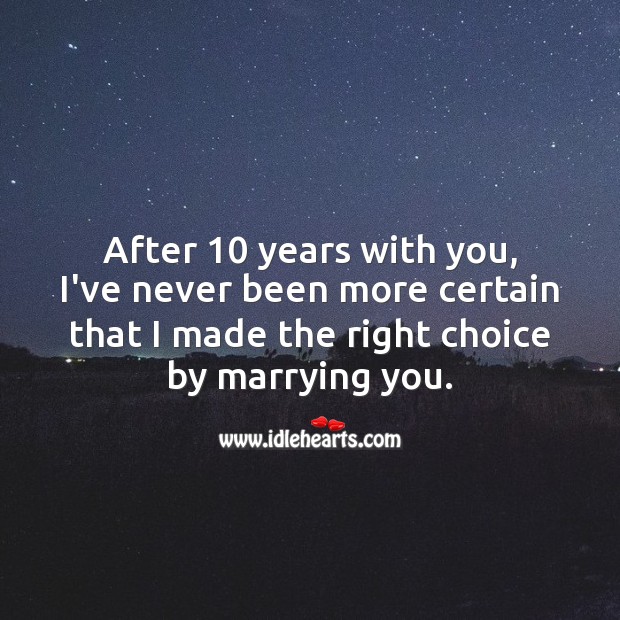 10th Wedding Anniversary Messages With Images Idlehearts