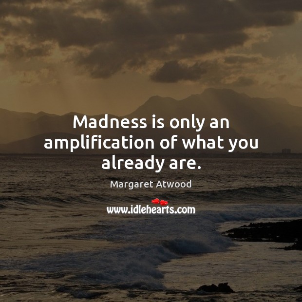 Madness is only an amplification of what you already are. Image