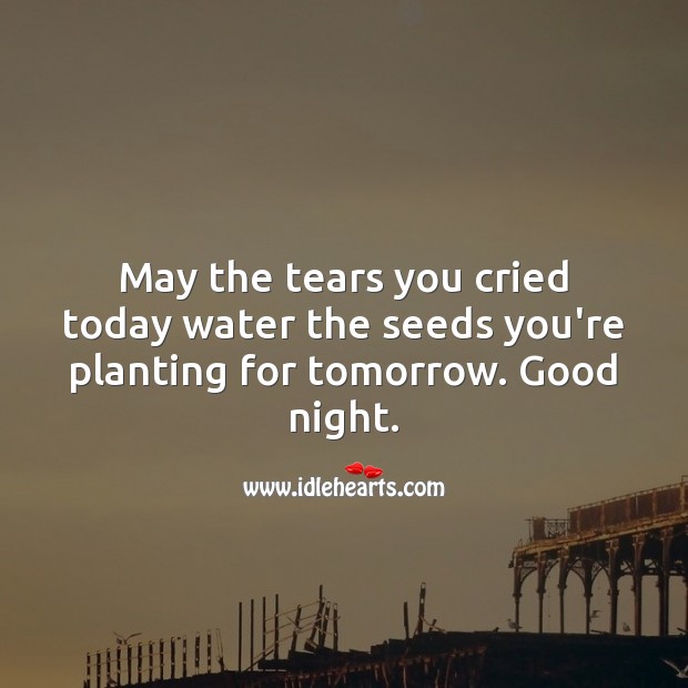 May the tears you cried today water the seeds you’re planting for