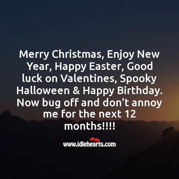 Merry christmas, enjoy new year Christmas Quotes Image