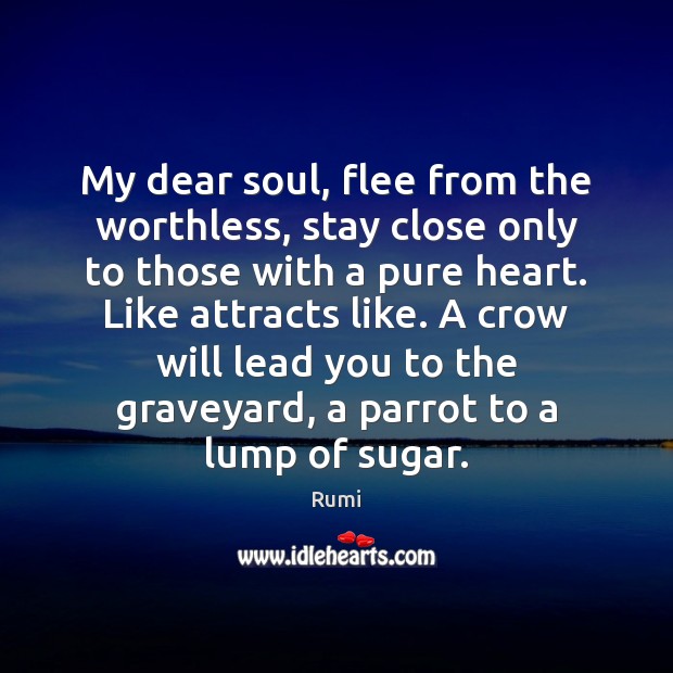 My dear soul, flee from the worthless, stay close only to those Image