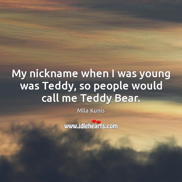 teddy bear nickname