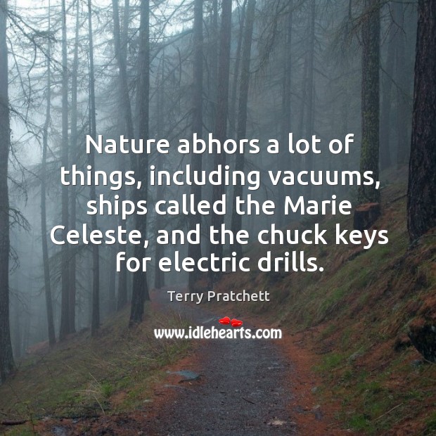 Nature abhors a lot of things, including vacuums, ships called the Marie Image