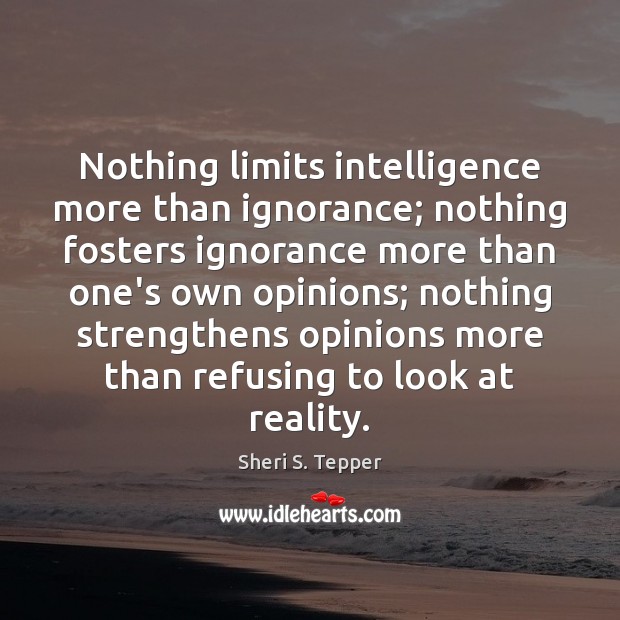 Nothing limits intelligence more than ignorance; nothing fosters ignorance more than one’s Image