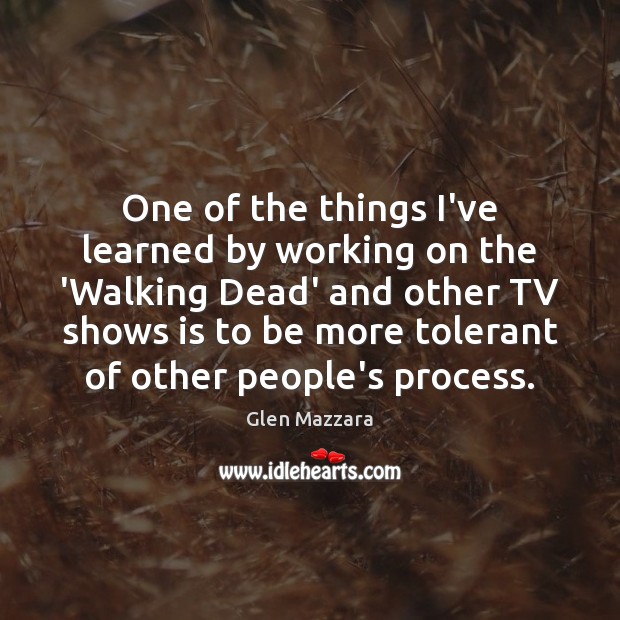 One of the things I’ve learned by working on the ‘Walking Dead’ Image