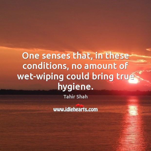 One senses that, in these conditions, no amount of wet-wiping could bring true hygiene. Picture Quotes Image