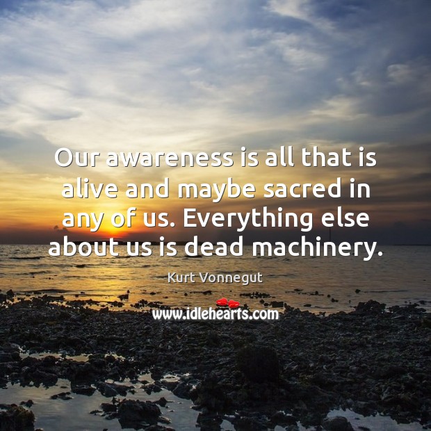 Our awareness is all that is alive and maybe sacred in any Picture Quotes Image