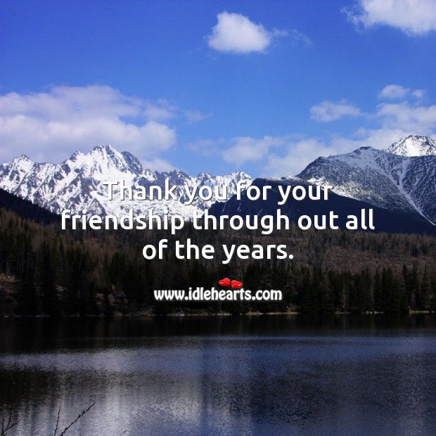 Thank you for your friendship through out all of the years. Happy Birthday Messages Image