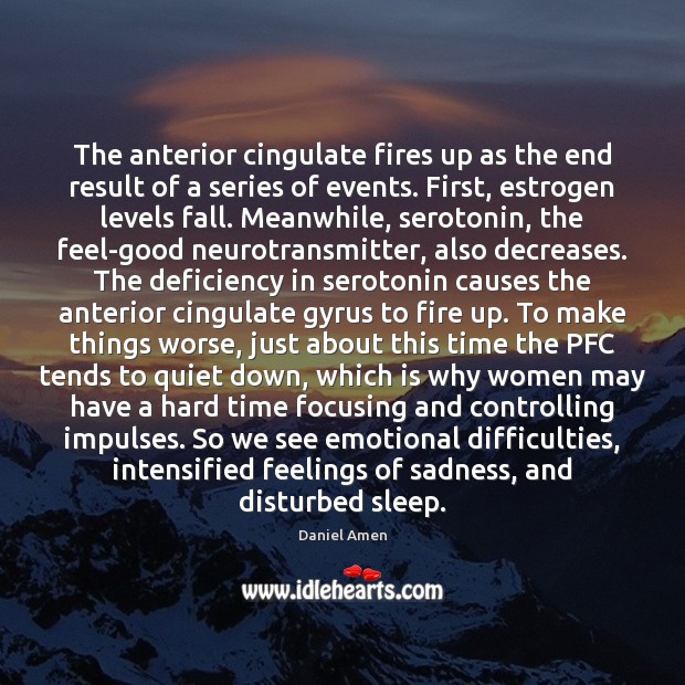 The anterior cingulate fires up as the end result of a series Image