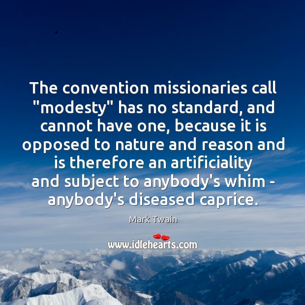 The convention missionaries call “modesty” has no standard, and cannot have one, Image