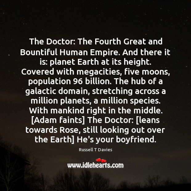 The Doctor: The Fourth Great and Bountiful Human Empire. And there it Image