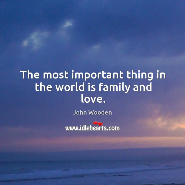 The Most Important Thing In The World Is Family And Love Idlehearts