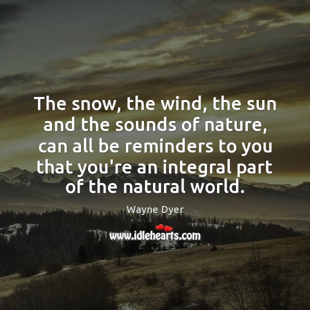 The snow, the wind, the sun and the sounds of nature, can Image