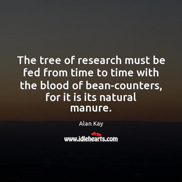 The tree of research must be fed from time to time with Alan Kay Picture Quote