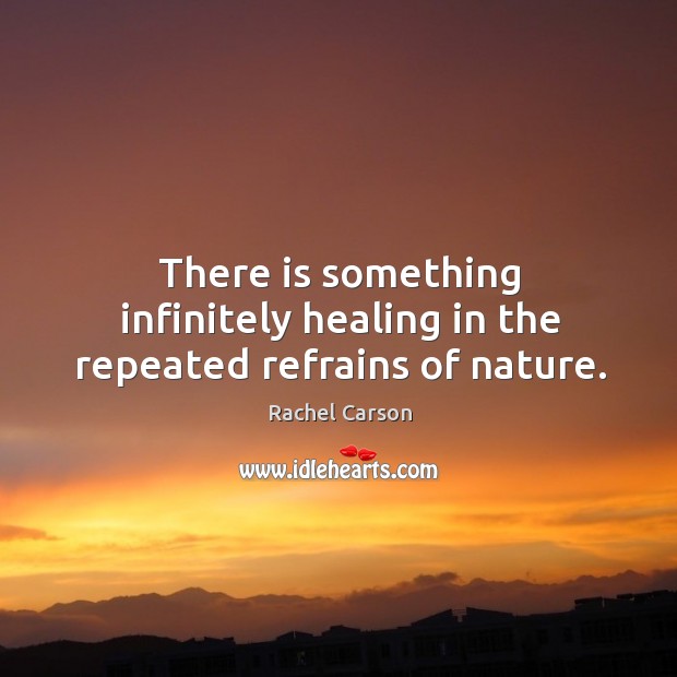 There is something infinitely healing in the repeated refrains of nature. Nature Quotes Image