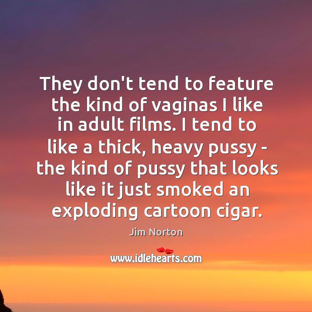 They don’t tend to feature the kind of vaginas I like in Jim Norton Picture Quote