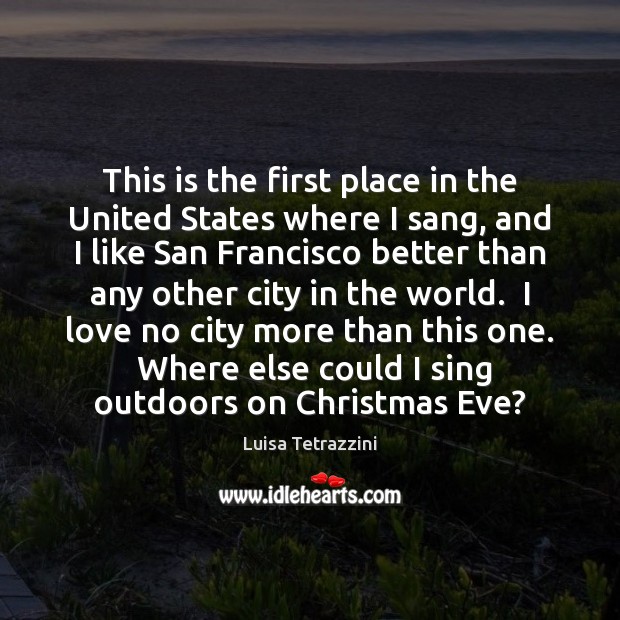 This is the first place in the United States where I sang, Image