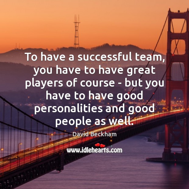 To have a successful team, you have to have great players of Team Quotes Image