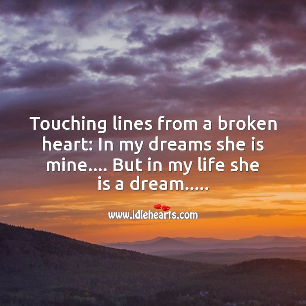 Touching lines from a broken heart Broken Heart Quotes Image