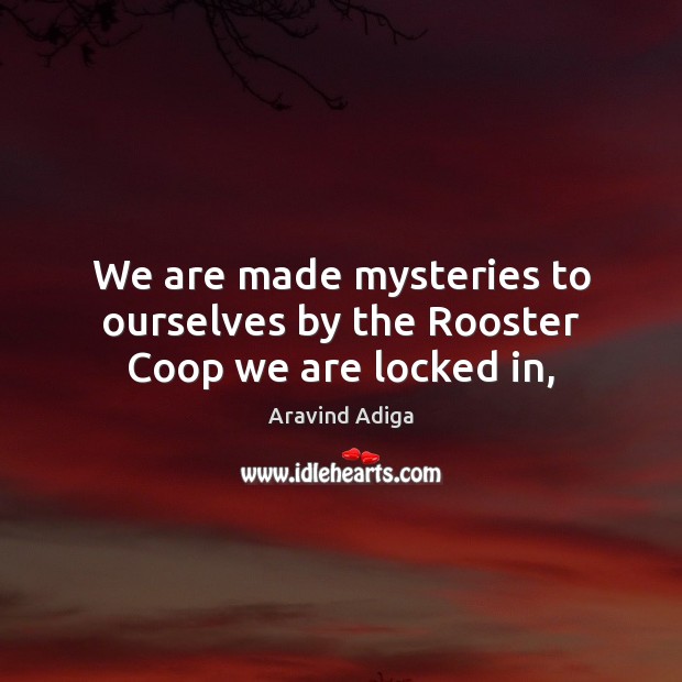 We are made mysteries to ourselves by the Rooster Coop we are locked in, Image