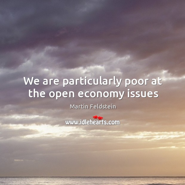 We are particularly poor at the open economy issues Economy Quotes Image